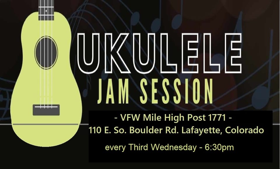 Ukulele Jam - Weds, Oct 15th