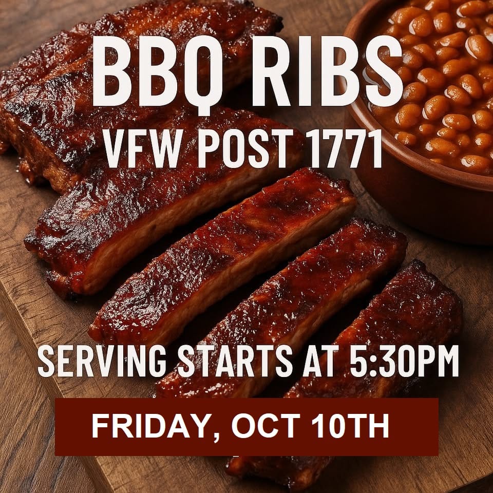 Baby Back Dinner, Fri. Oct 10th